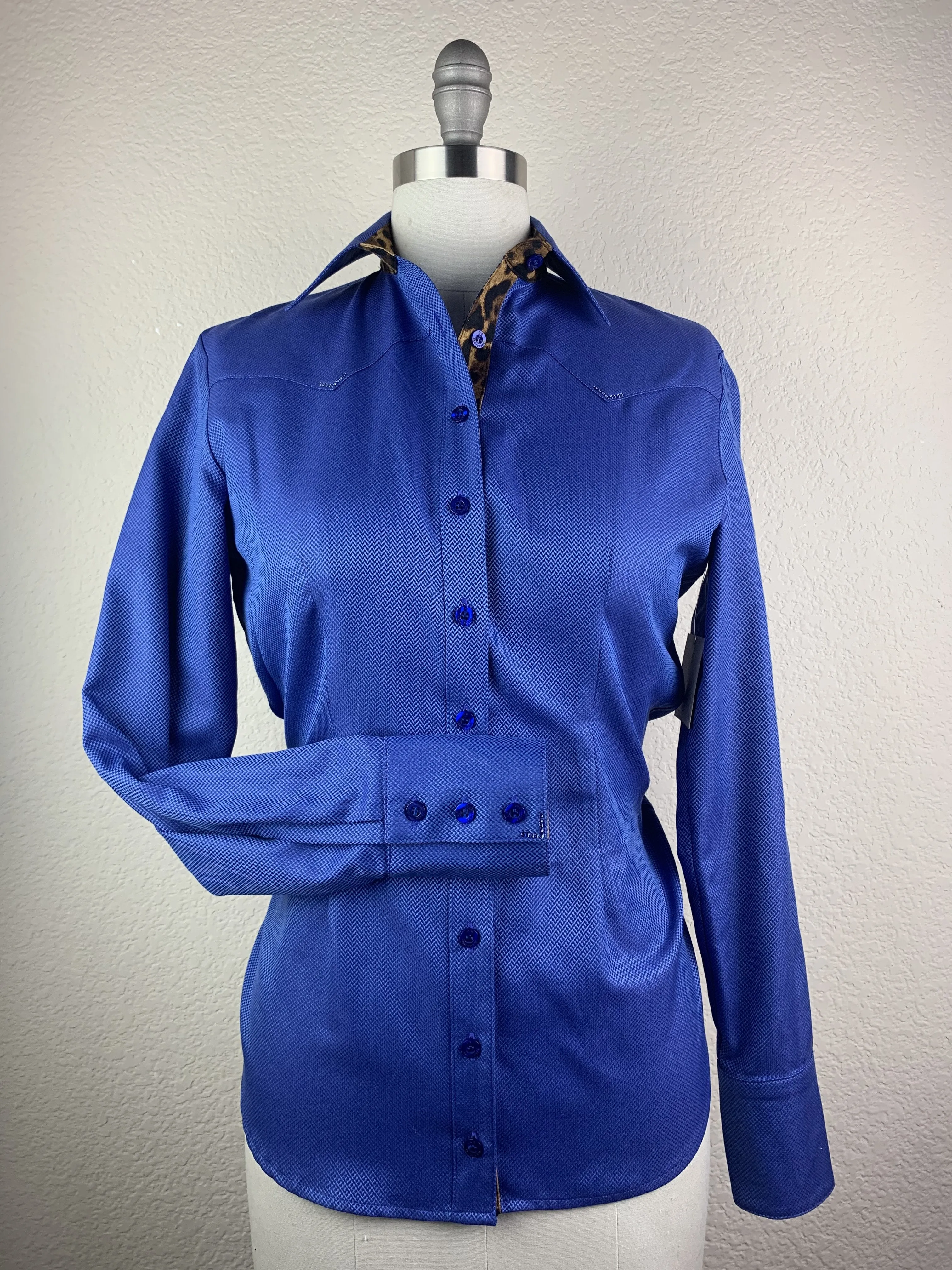 CR Western Pro Wild About Leopard Sapphire Italian Cotton