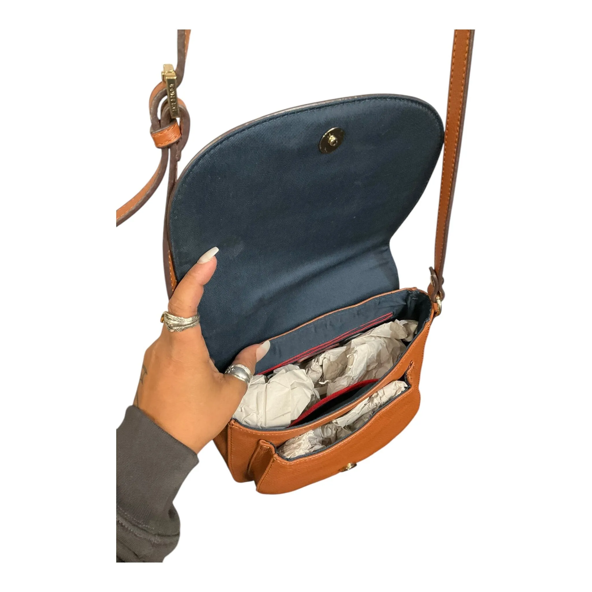 Crossbody Leather By Tommy Hilfiger  Size: Medium