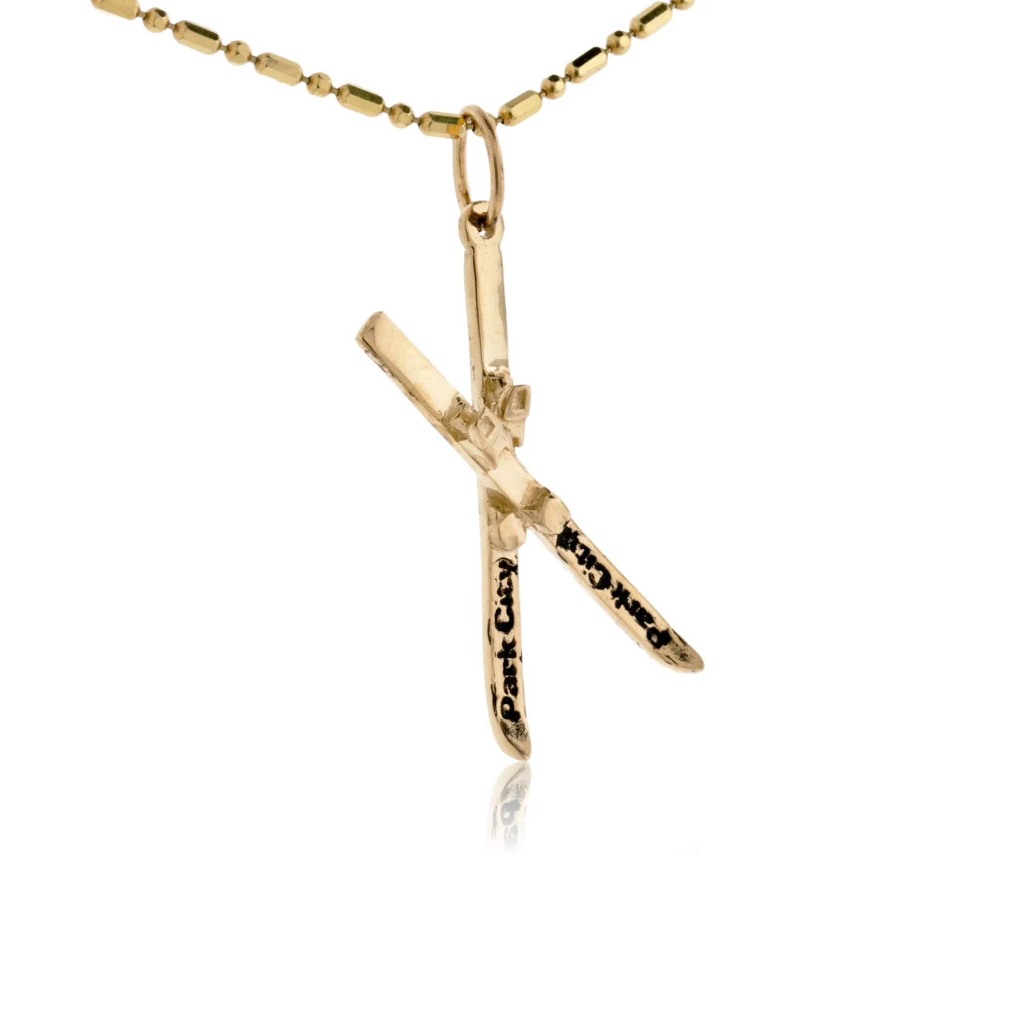 Crossed Skis "Park City" Charm