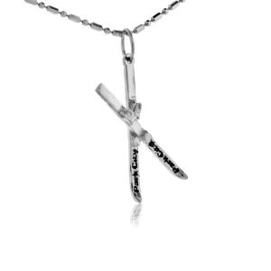 Crossed Skis "Park City" Charm