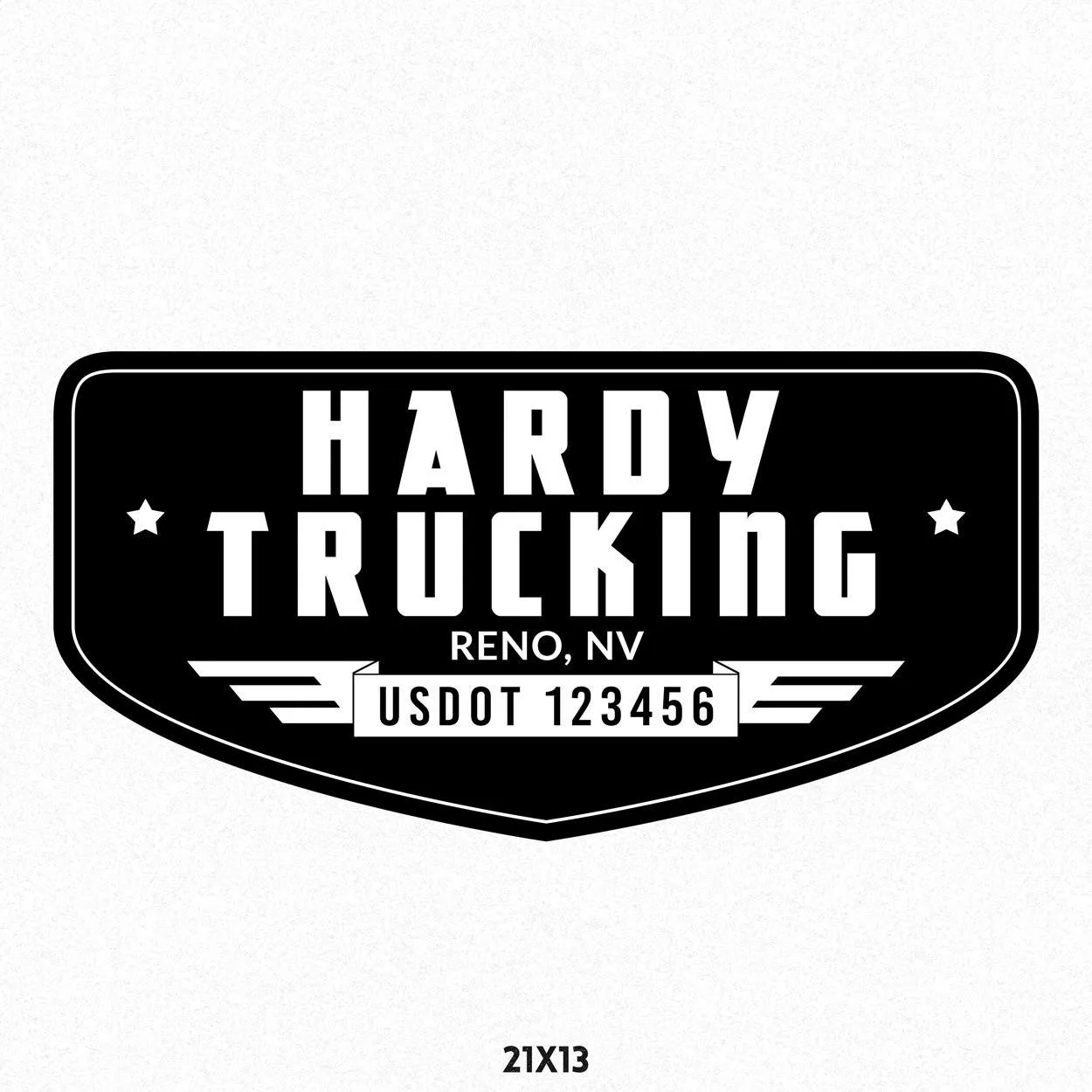 Custom Company Name Truck Decal, 2 Pack