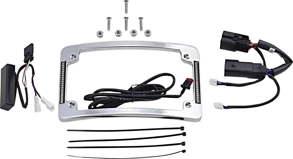 Custom Dynamics TF06-BCM-C Radius LED License Plate Frame - Chrome