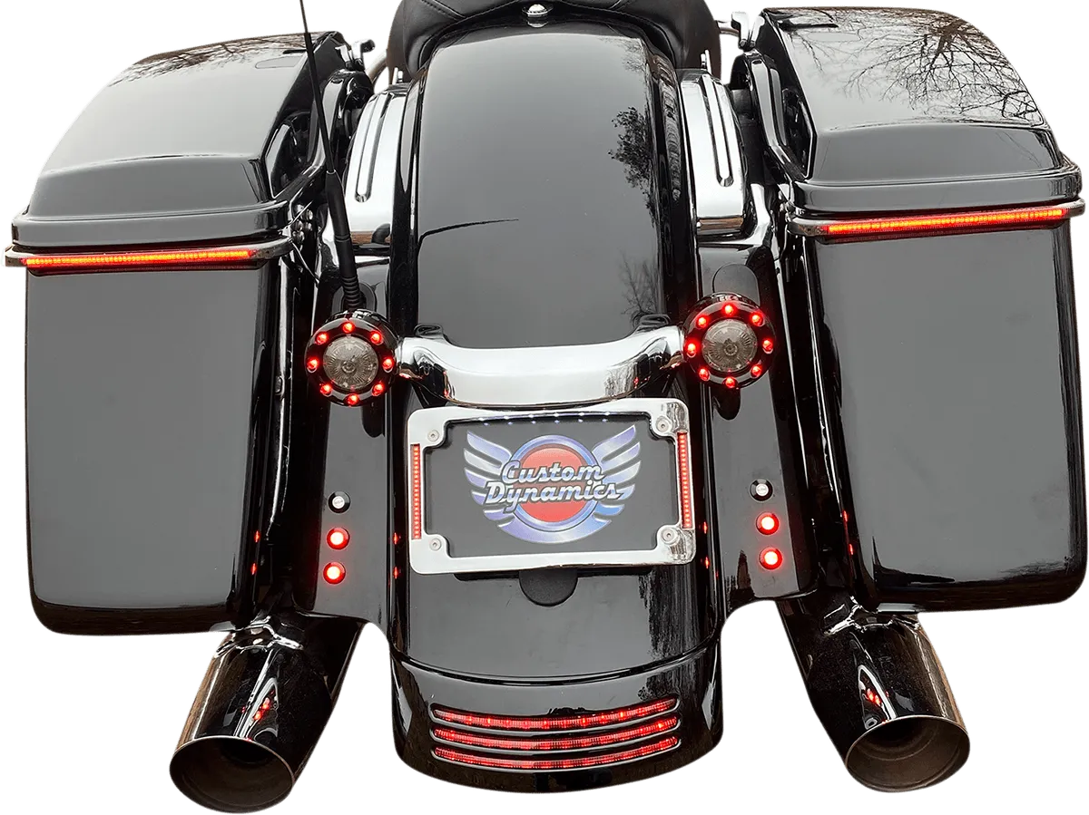 Custom Dynamics TF06-BCM-C Radius LED License Plate Frame - Chrome