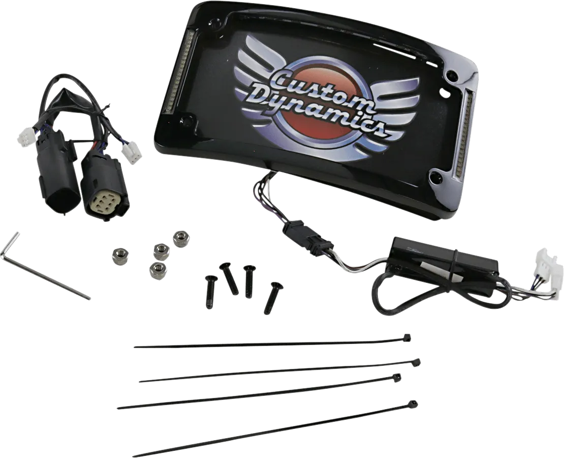 Custom Dynamics TF06-BCM-C Radius LED License Plate Frame - Chrome