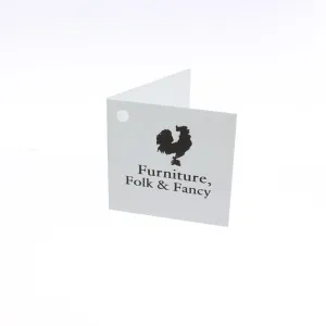 Custom Foldover Tags 2" x 2" (1000/Pack)