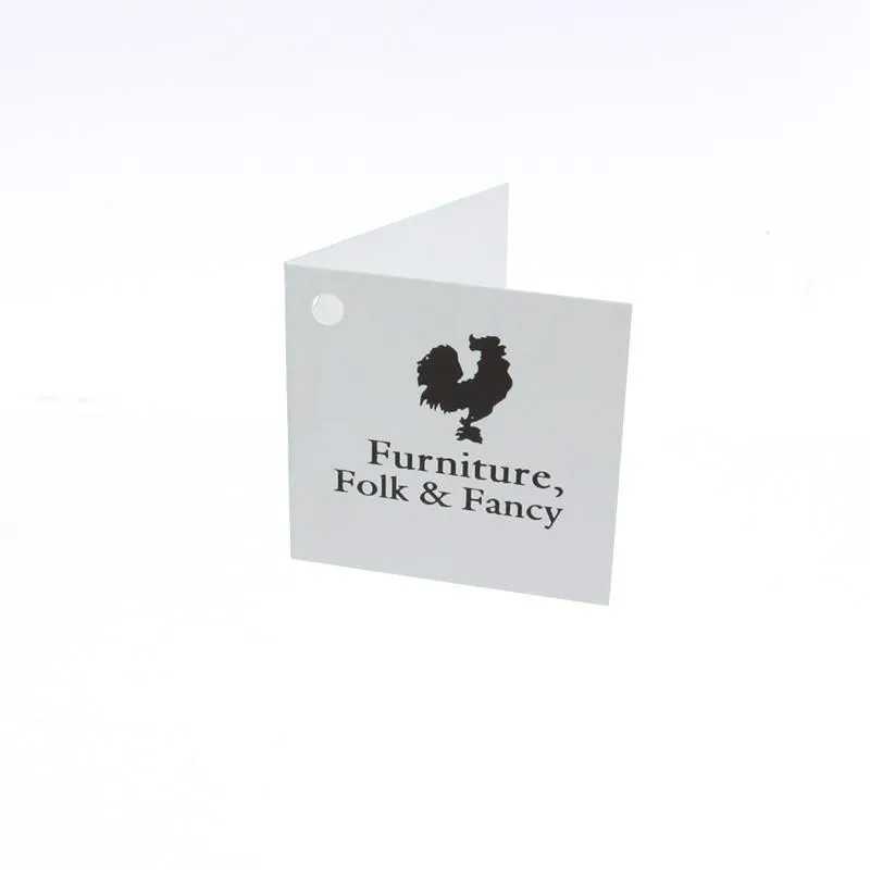 Custom Foldover Tags 2" x 2" (1000/Pack)