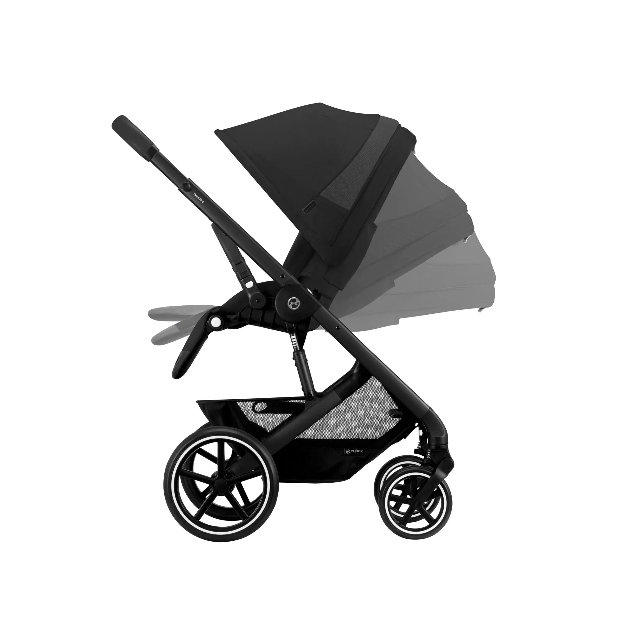 Cybex Balios S Lux Bundle with Aton B2 Car Seat & Base - Moon Black/Black Frame