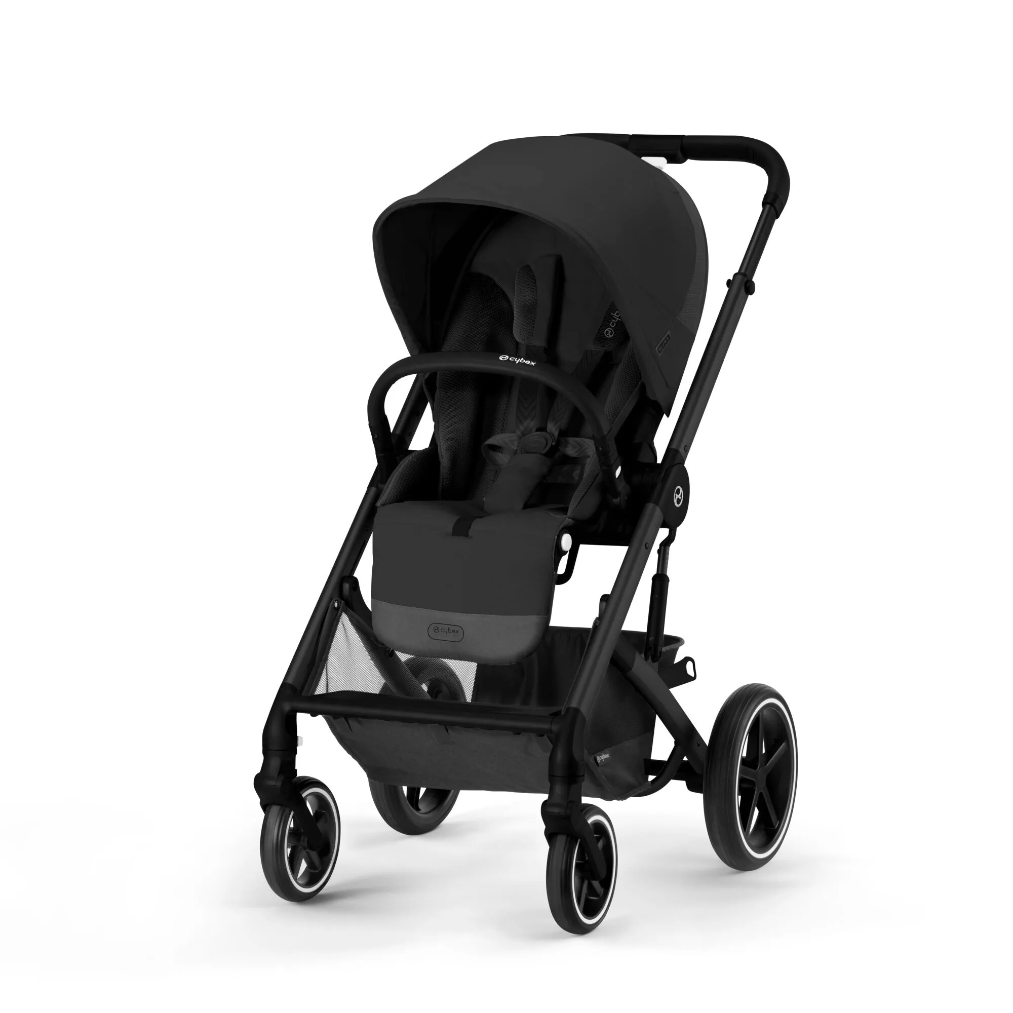 Cybex Balios S Lux Bundle with Aton B2 Car Seat & Base - Moon Black/Black Frame