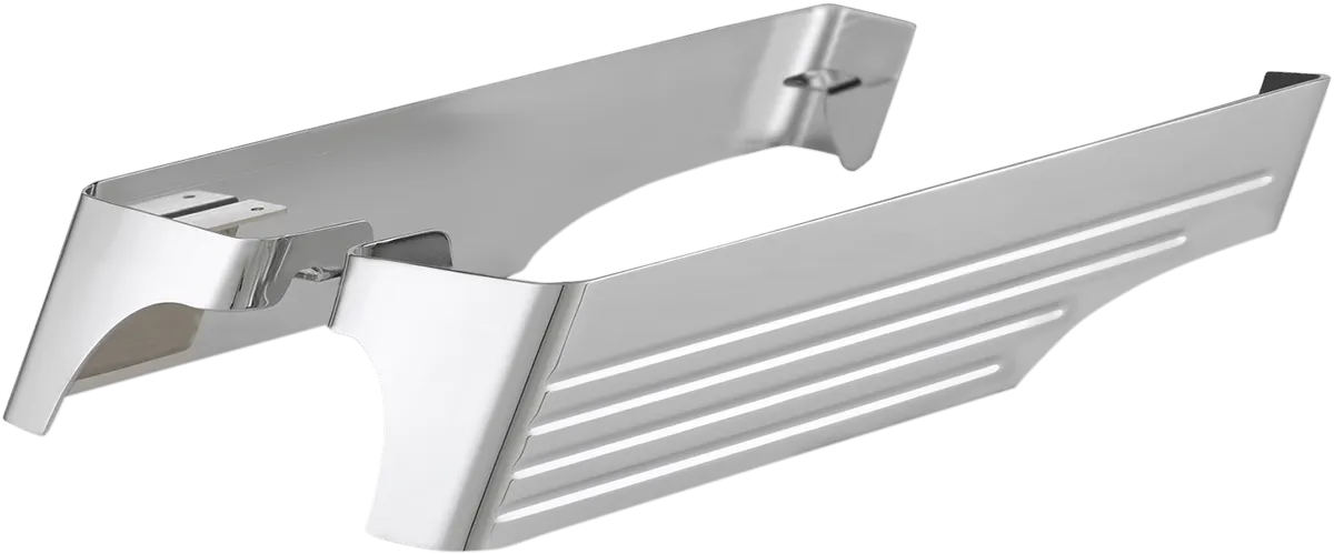 Cyclesmiths 202-XL-BM-A Billet Saddlebag Extensions without Cutouts for Dual Exhaust - Black w/Machined Grooves - Extra Wide