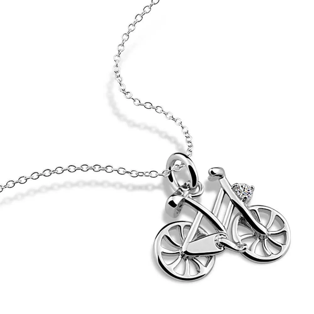 Cycolinks 925 Sterling Silver Bicycle Necklace