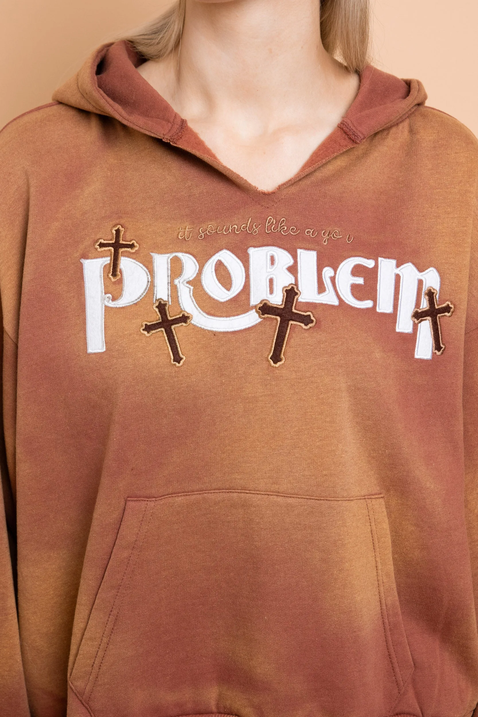 Daisy Street Problem V Neck Hoodie
