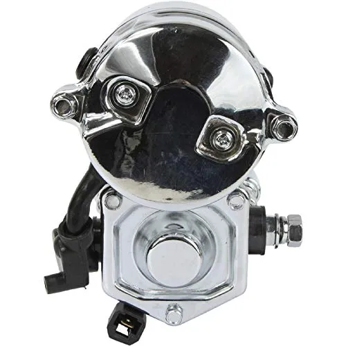 DB Electrical SHD0013-C Chrome Starter Compatible With/Replacement For Harley, FLHR FLHRC FLHRS, FLHTF FLSTN FLSTSC Fat Boy Road Glide Dyna, Flstsc Heritage Softail 80-1014 31621-06A 410-52330