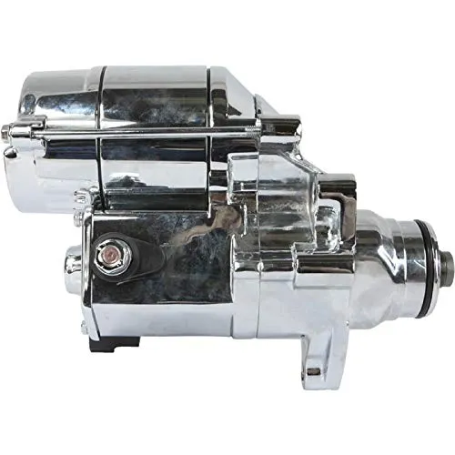 DB Electrical SHD0013-C Chrome Starter Compatible With/Replacement For Harley, FLHR FLHRC FLHRS, FLHTF FLSTN FLSTSC Fat Boy Road Glide Dyna, Flstsc Heritage Softail 80-1014 31621-06A 410-52330