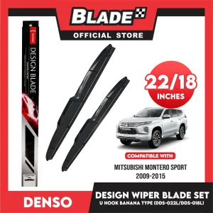 Denso Wiper Blade Set U-Hook Banana Type DDS-022L 22' ' And DDS-018L 18' ' Set of 2pcs Car Wiper For Mitsubishi Montero Sport