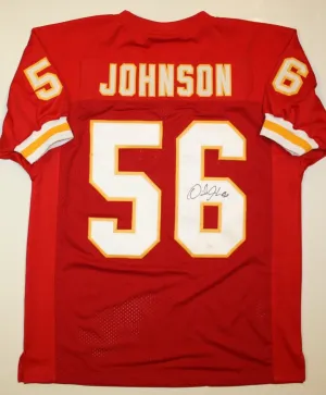 Derrick Johnson Signed Autographed Kansas City Chiefs Football Jersey (JSA COA)