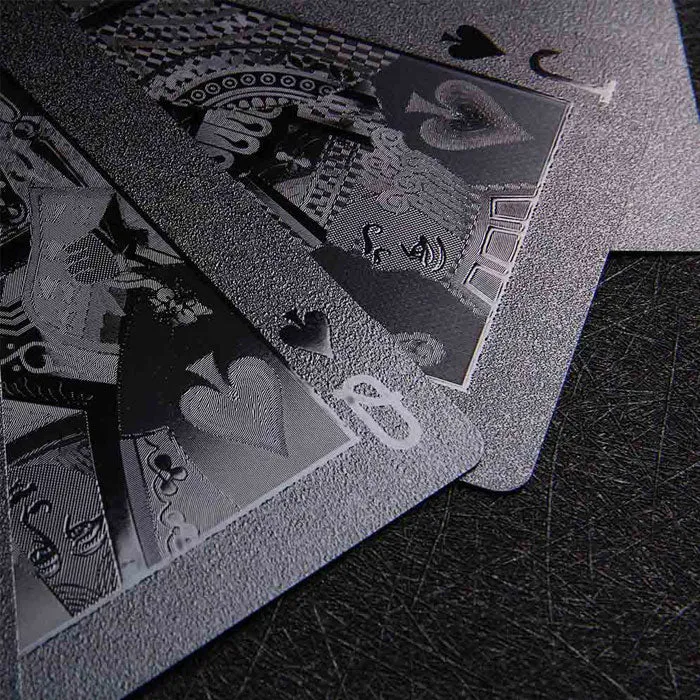Devil Black Embossed Playing Cards