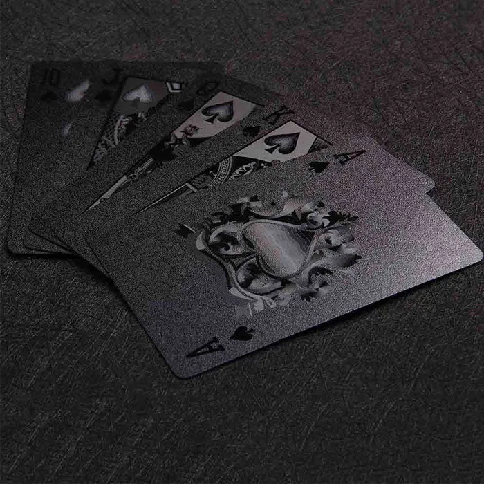 Devil Black Embossed Playing Cards