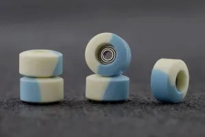 Dirty FB illPills -  Blue/White Swirl Urethane Fingerboard Wheels (70D Street Shape)