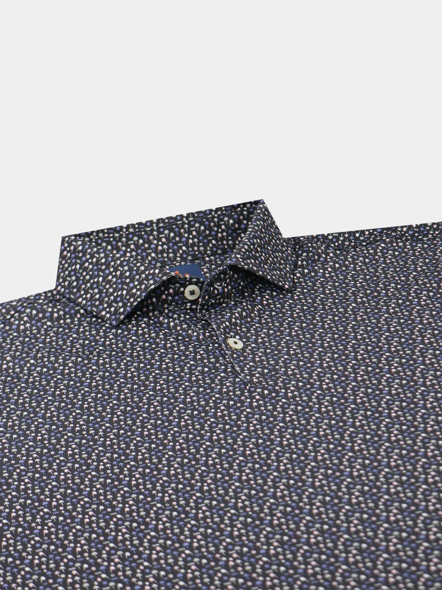 Donald Ross Mens Sport Fit Felix Polo - BLACK/MULTI