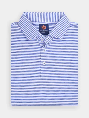 Donald Ross Mens Sport Fit OWEN Polo - ULTRAMARINE / WHITE