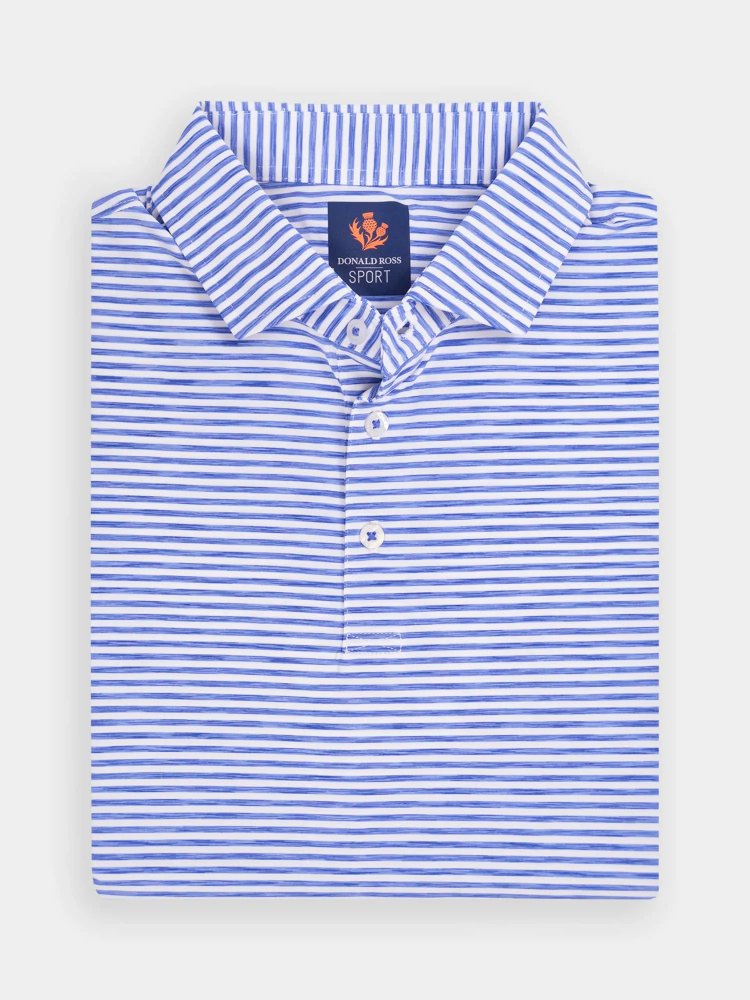 Donald Ross Mens Sport Fit OWEN Polo - ULTRAMARINE / WHITE