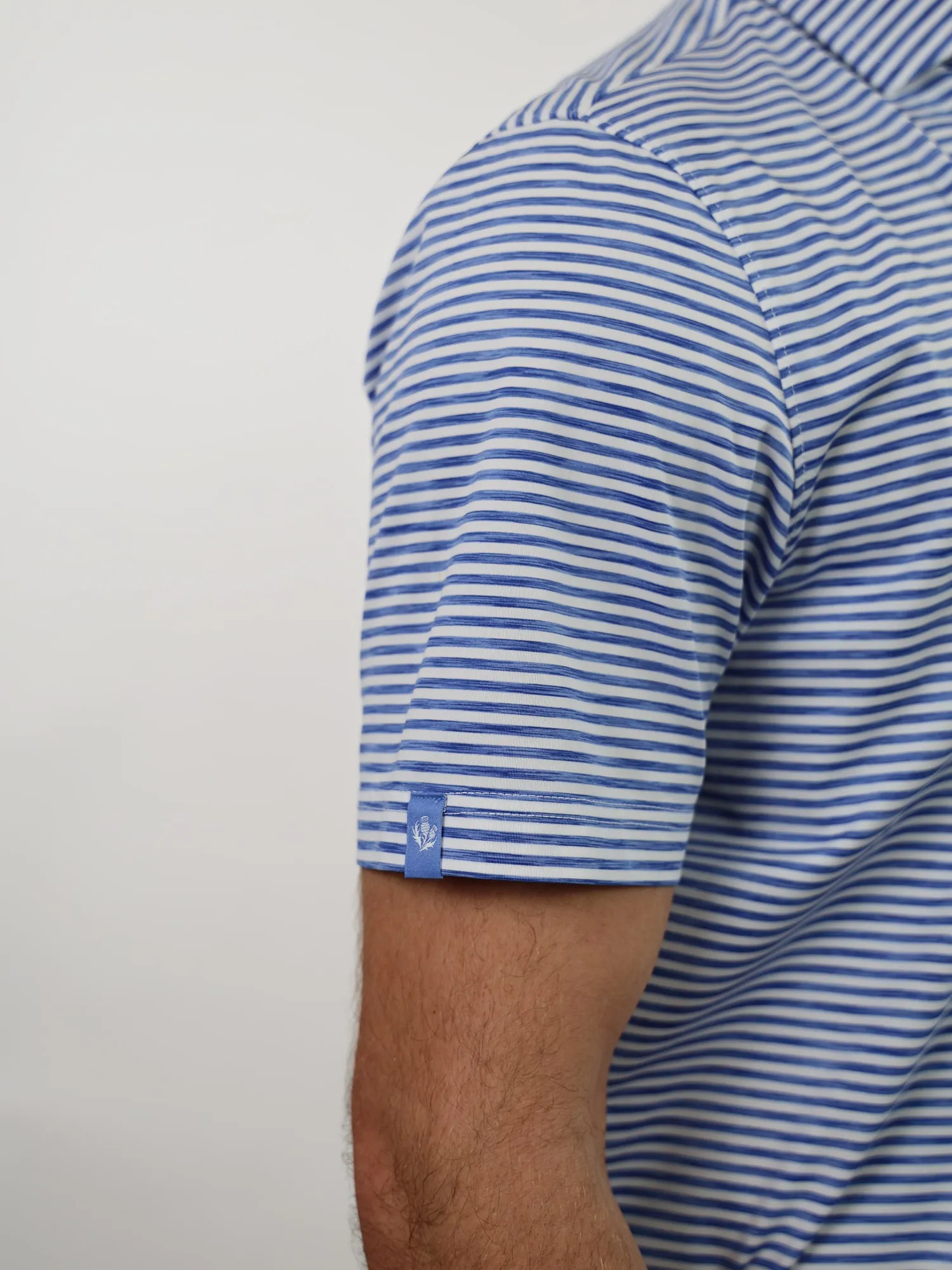 Donald Ross Mens Sport Fit OWEN Polo - ULTRAMARINE / WHITE