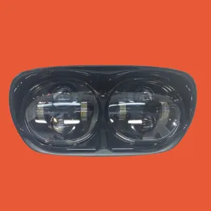 DUAL 5.75" DAYMAKER HID LED Replacement ROAD GLIDE Black Light Bulb Headlight Motorcycle Harley   Bezel
