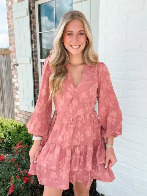 Dusty Rose Floral Dress