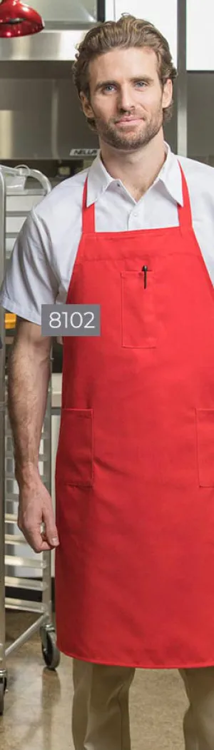 Econo Bib Apron - Three Pockets