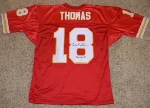 Emmitt Thomas Signed Autographed Kansas City Chiefs Football Jersey (JSA COA)