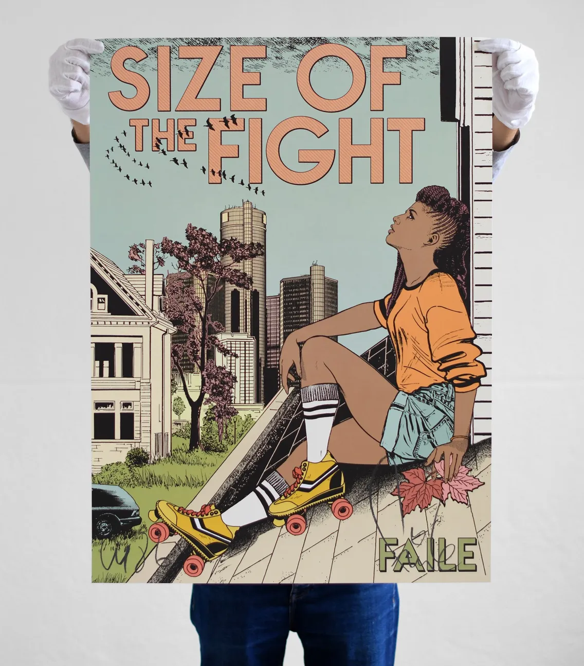 FAILE: Size of the Fight, 2017 Hand Signed