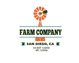 Farm Company Name Truck Decal (USDOT), 2 Pack