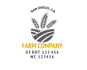 Farm Company Name Truck Decal (USDOT), 2 Pack