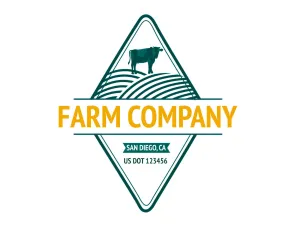 Farm Company Name Truck Decal (USDOT), 2 Pack