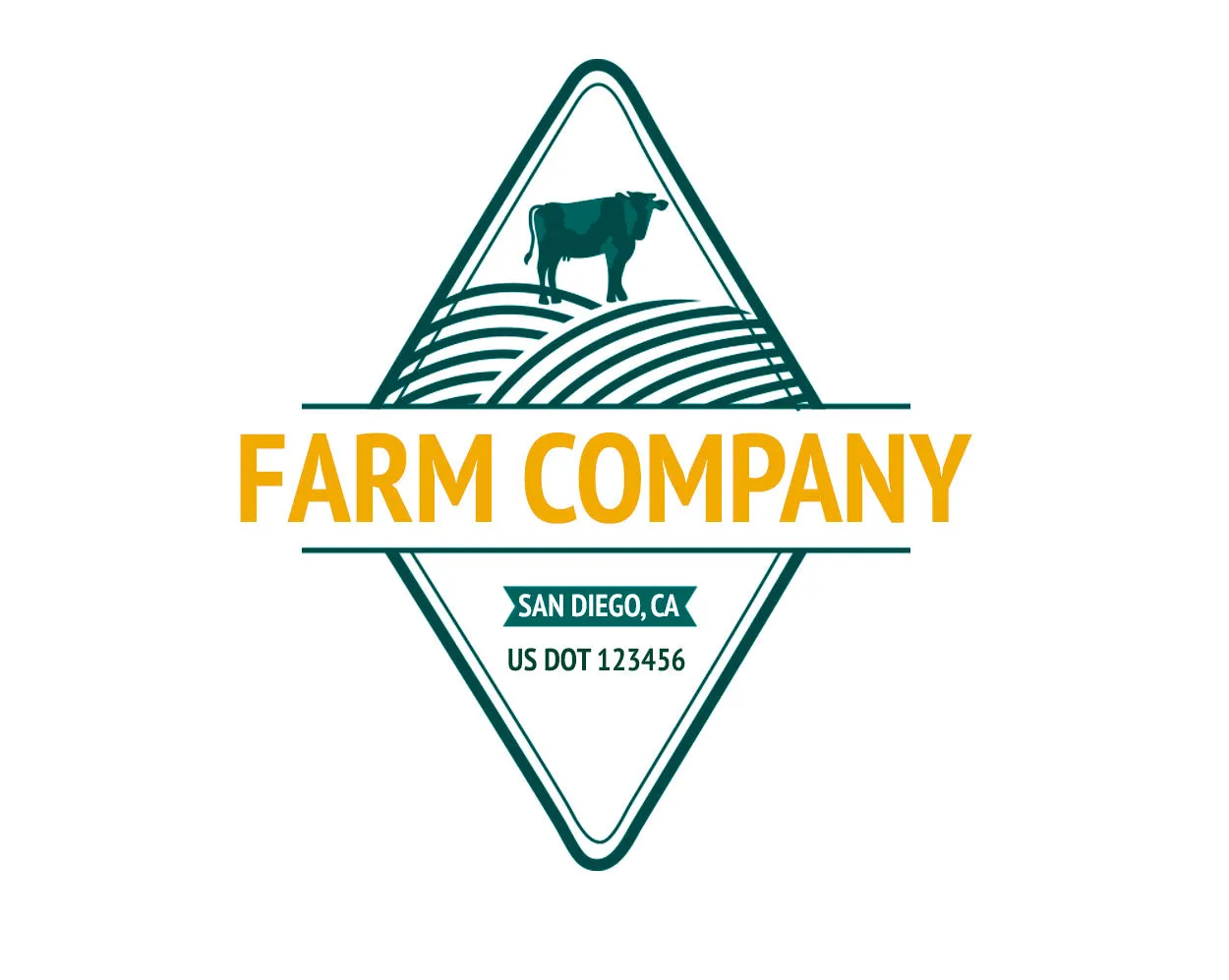 Farm Company Name Truck Decal (USDOT), 2 Pack