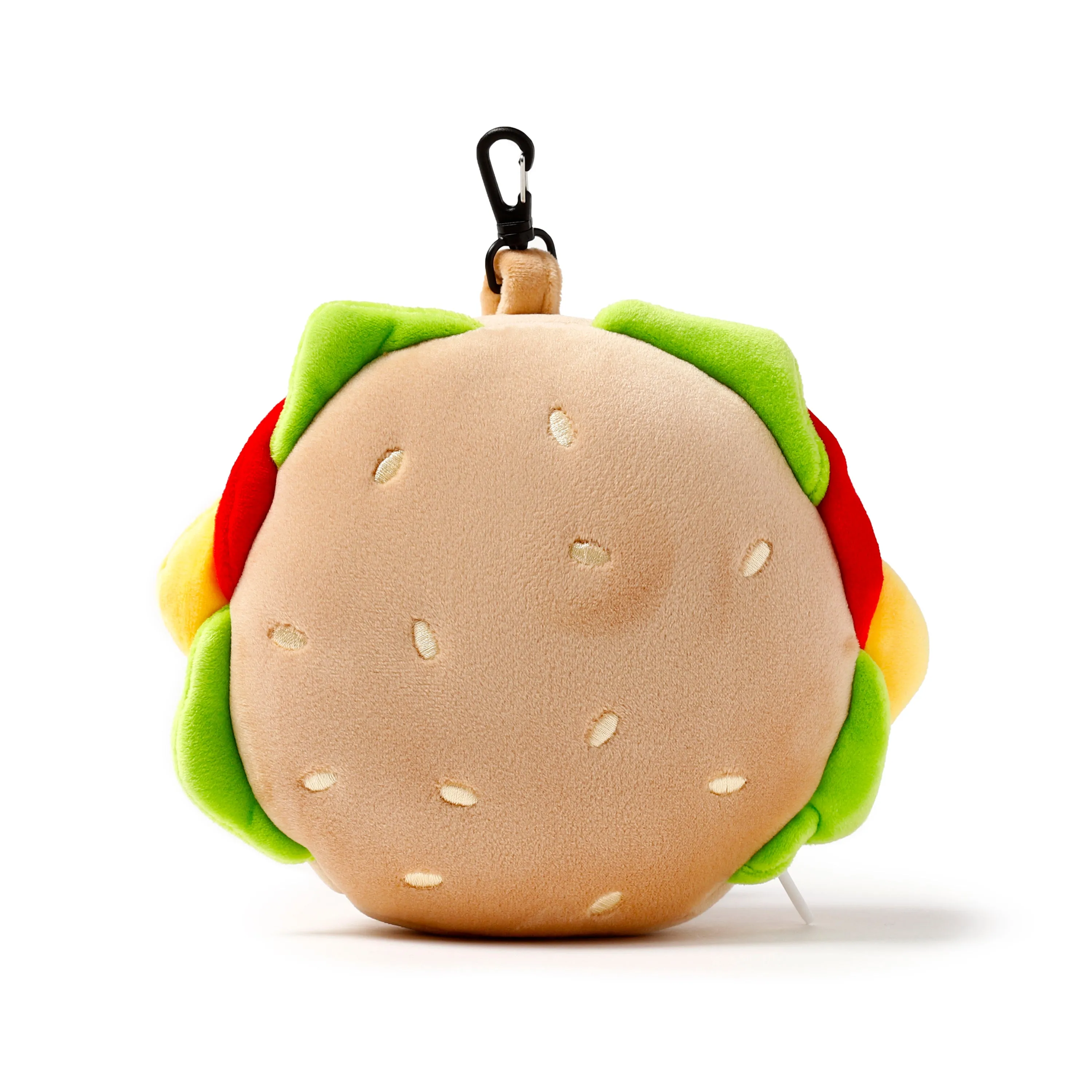 Fast Food Burger Relaxeazzz Plush Round Travel Pillow & Eye Mask Set