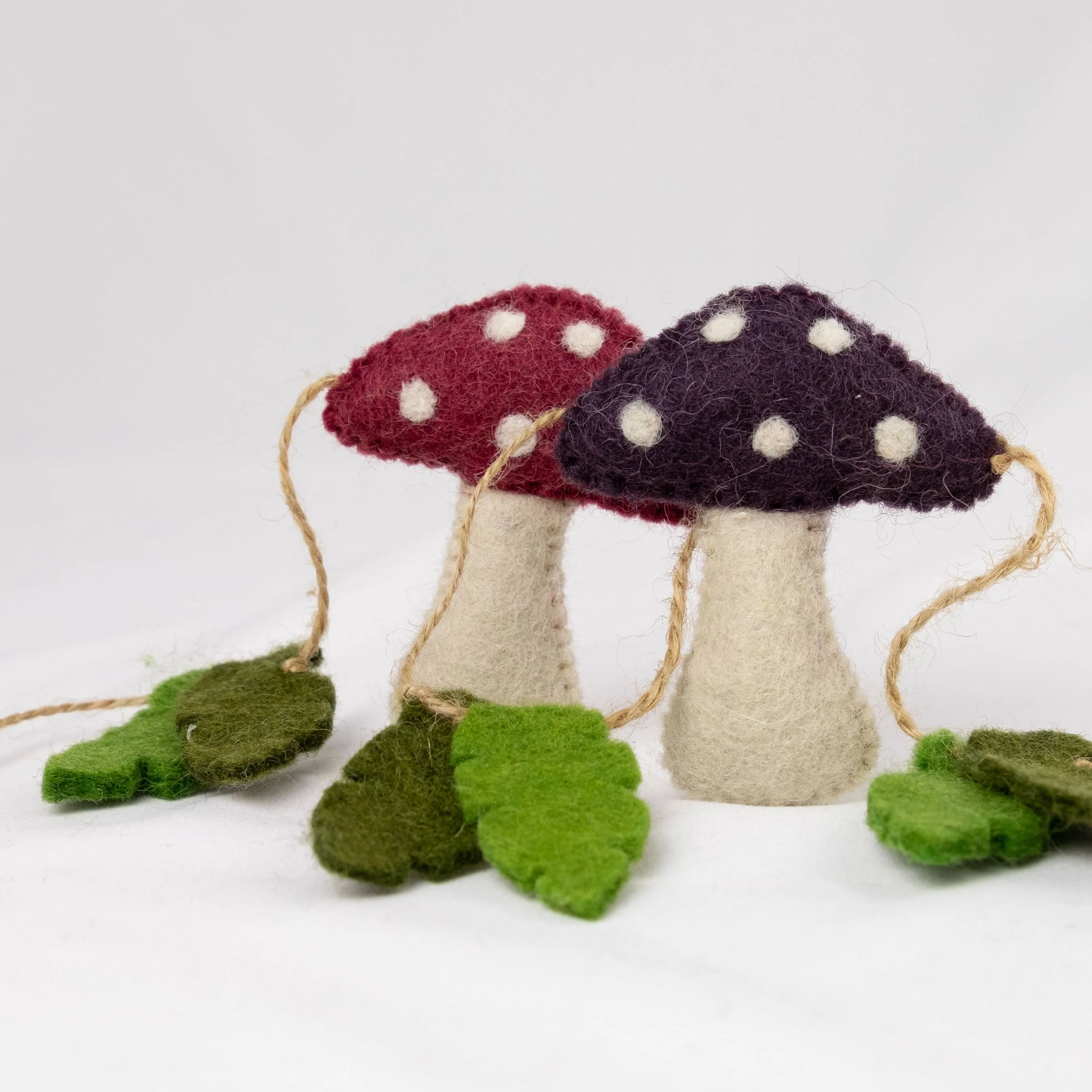 Felt Multi-Color Mushroom Garland