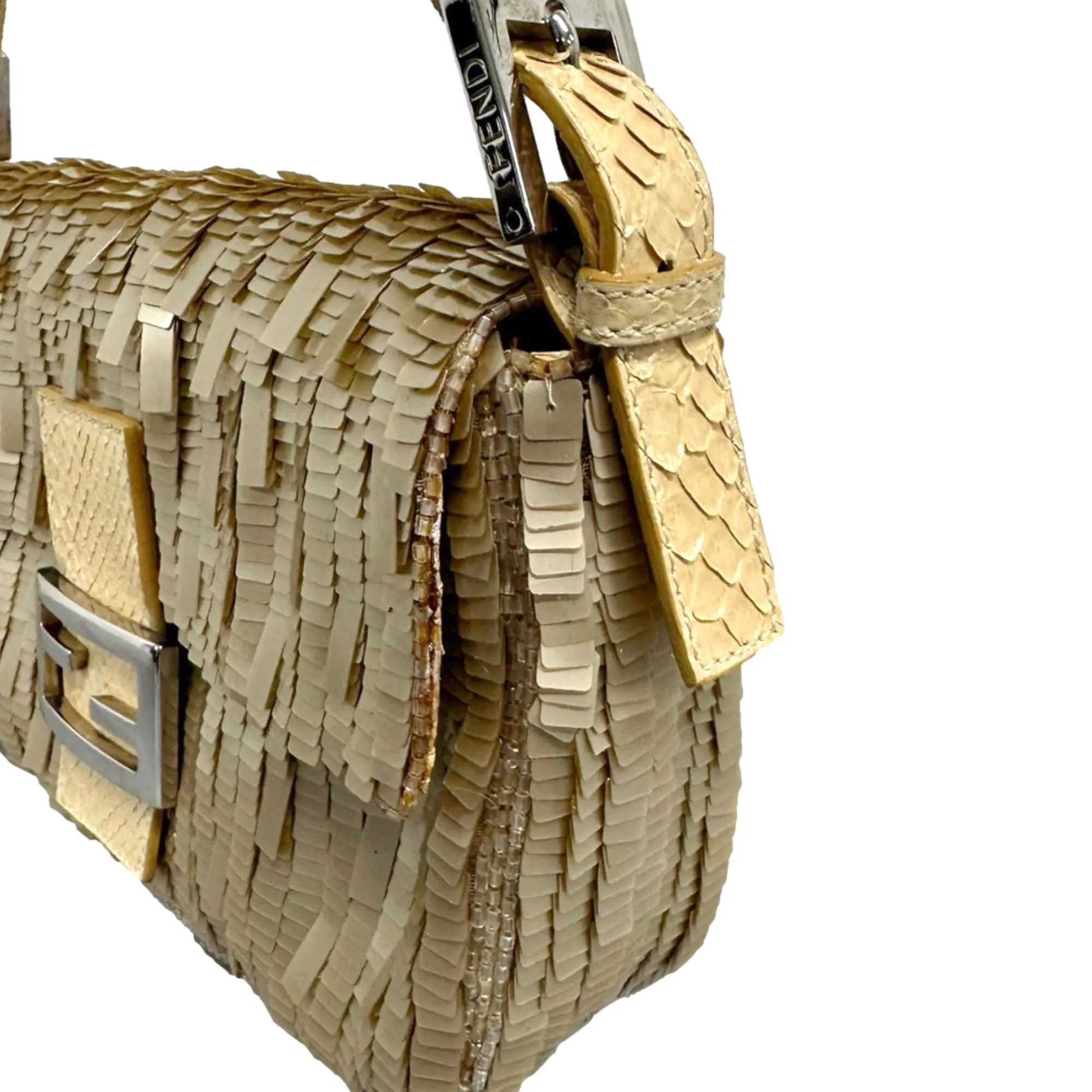 Fendi Bronze Sequin Baguette