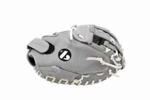 FL-201  baseball glove, high quality, leather, catcher, light grey