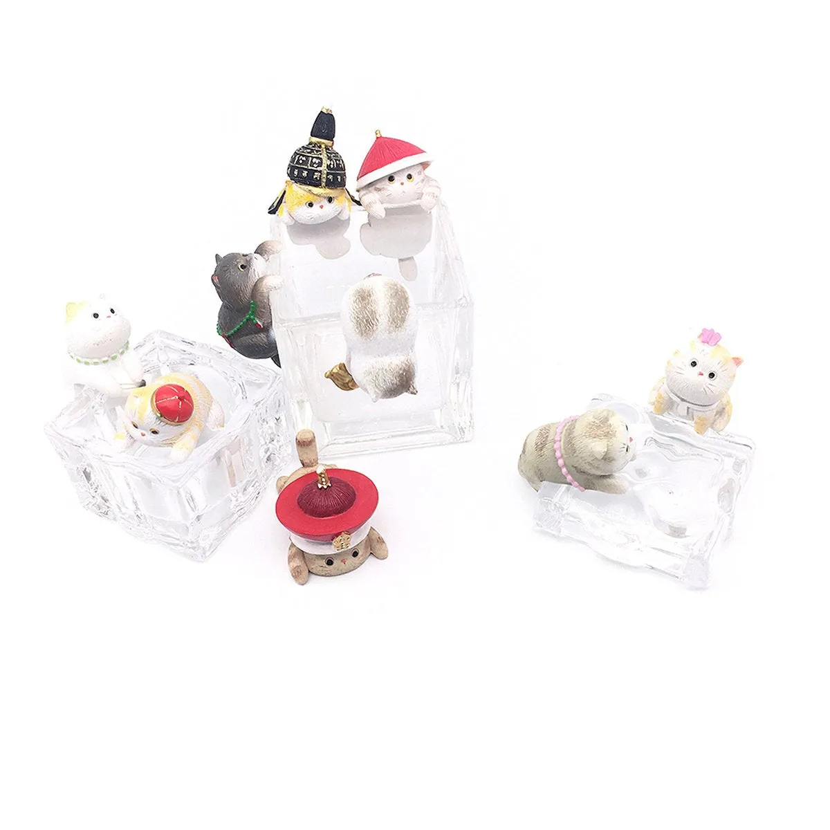 Forbidden City Royal Cat Qing Dynasty Miniature Figurine Series (set of 9)