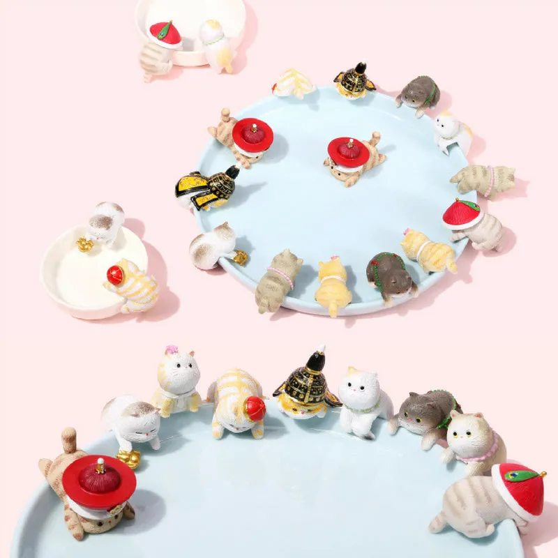 Forbidden City Royal Cat Qing Dynasty Miniature Figurine Series (set of 9)