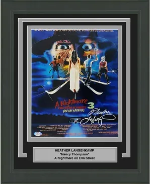 FRAMED Autographed/Signed HEATHER LANGENKAMP Elm Street 3 11x14 Photo PSA COA
