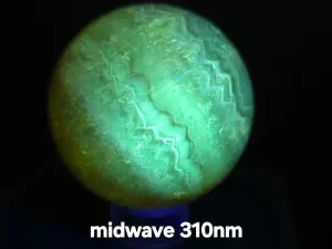 FS-7 Three Color Yellow Fluorite Sphere