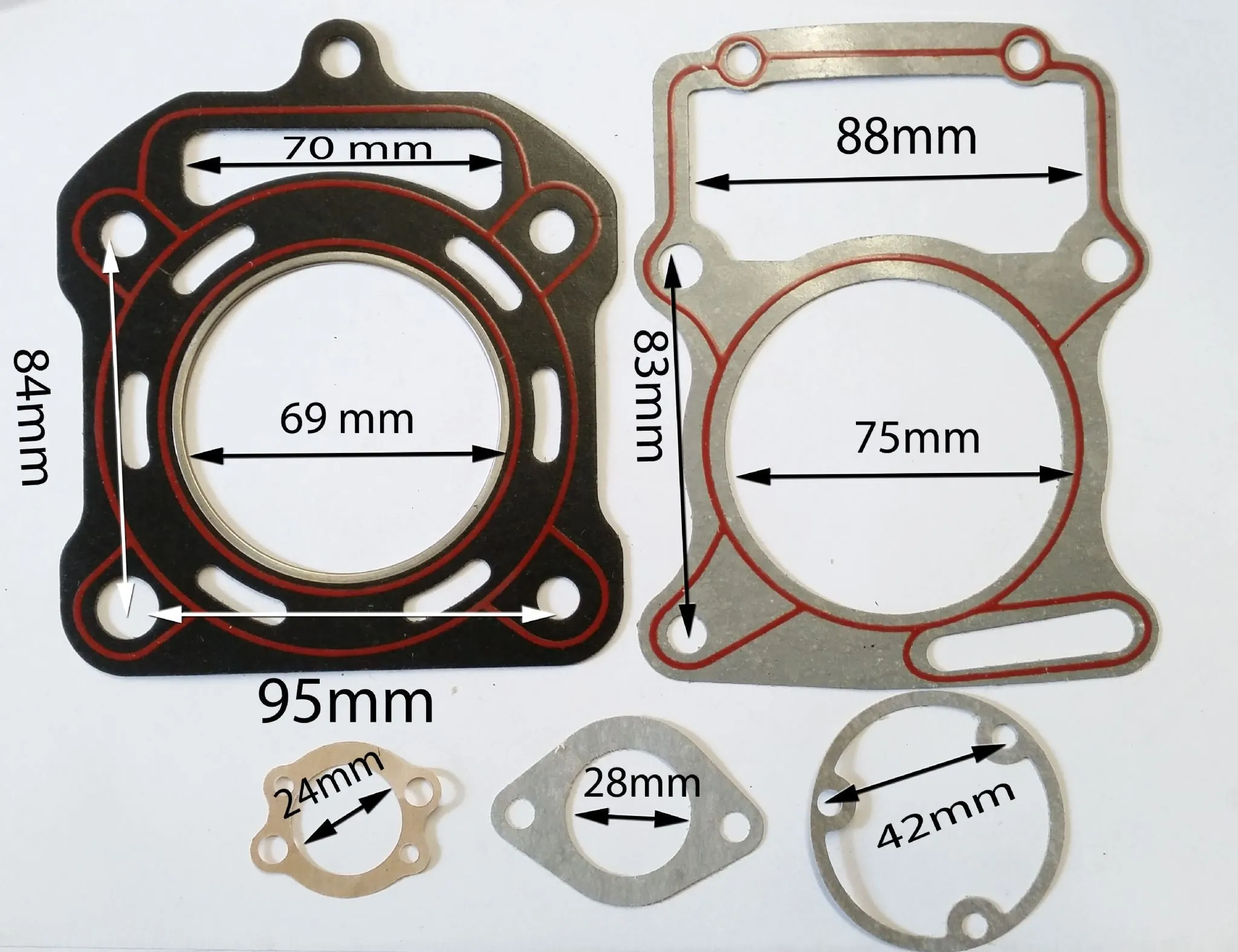 GAS19 WATER LIQUID COOLED GASKET SET FOR 250CC QUAD ATV