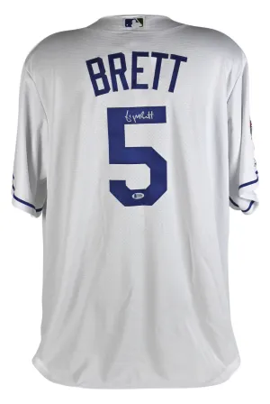 George Brett Signed Autographed Kansas City Royals Baseball Jersey (Beckett COA)