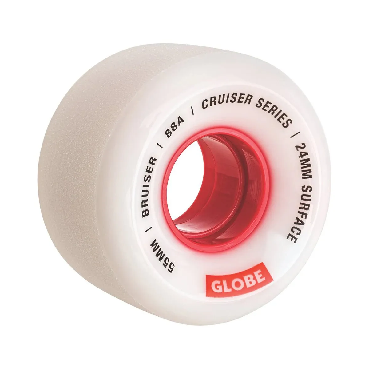 Globe Bruiser 88A 55MM/58MM/62MM White/Red Skateboard Wheels
