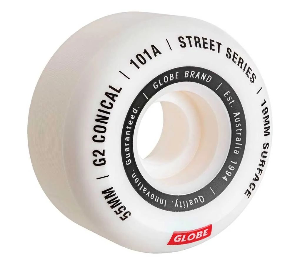 Globe G2 Conical Street Wheel White 53mm