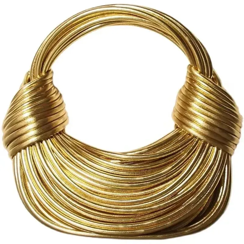 Gold/Silver Handwoven Knot Bag