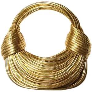 Gold/Silver Handwoven Knot Bag