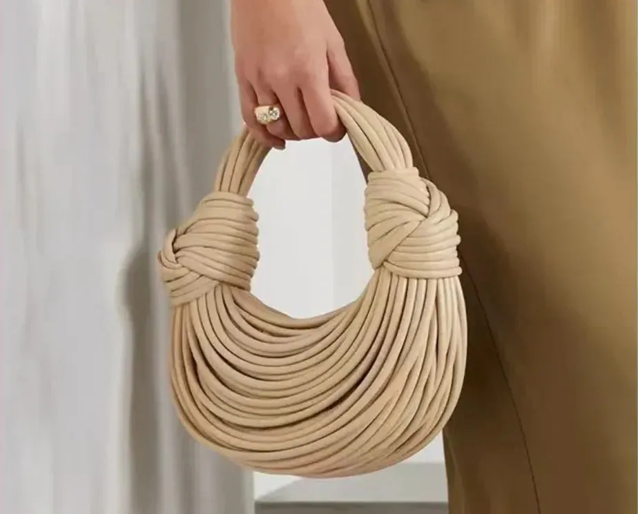 Gold/Silver Handwoven Knot Bag